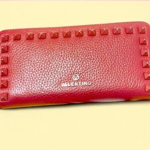 Red Valentino Studded Leather Wallet